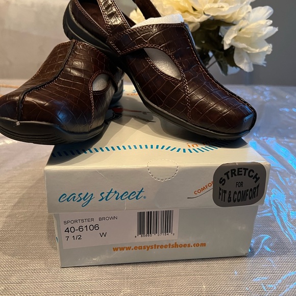 Easy Street comfort wave shoes - Sportster Brown Croc print 7.5 W (New i… - Picture 8 of 9